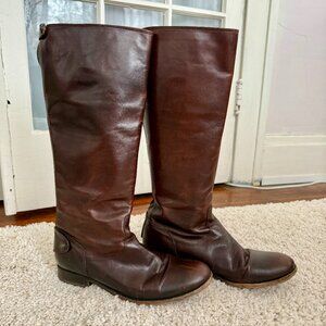 Frye Brown Leather Riding Boots, Womens Size 11